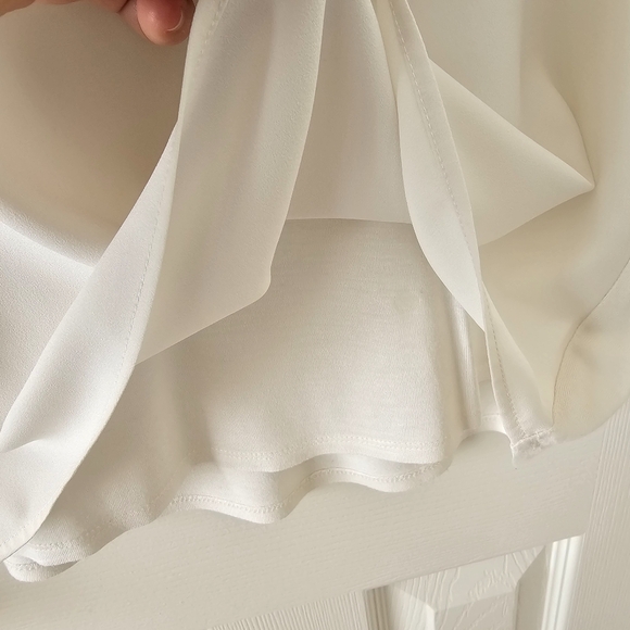 Ann Taylor Winter White Mixed Media Jersey Tank Scoop Neck Layering Shell MP - Picture 13 of 16